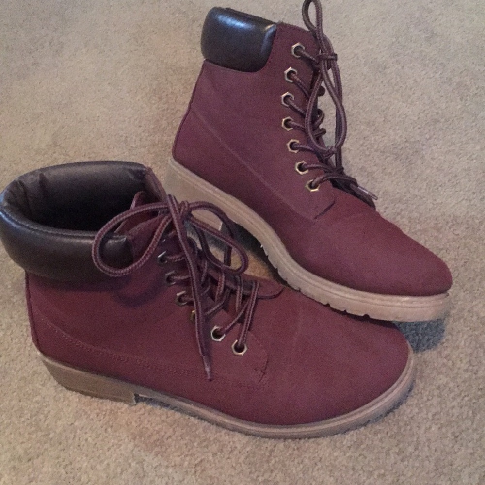 Maroon boots from Rue 21.